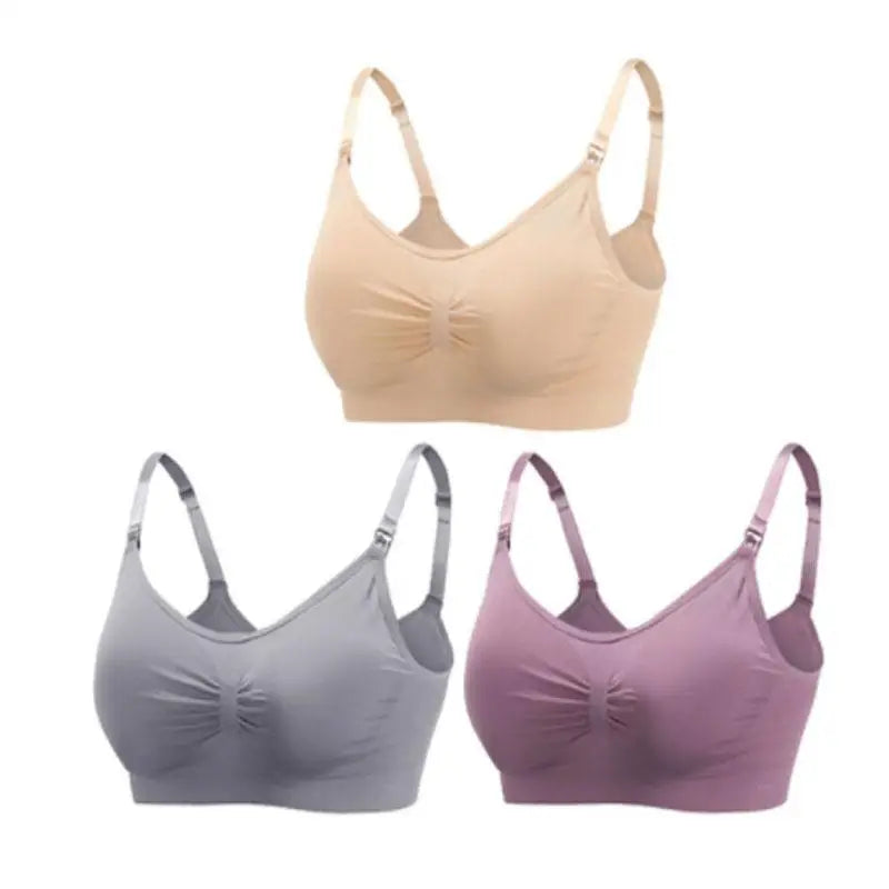 Soutiens-gorge d'allaitement et de maternité sans coutures, lot de 3 pièces : confort, maintien et allaitement facile