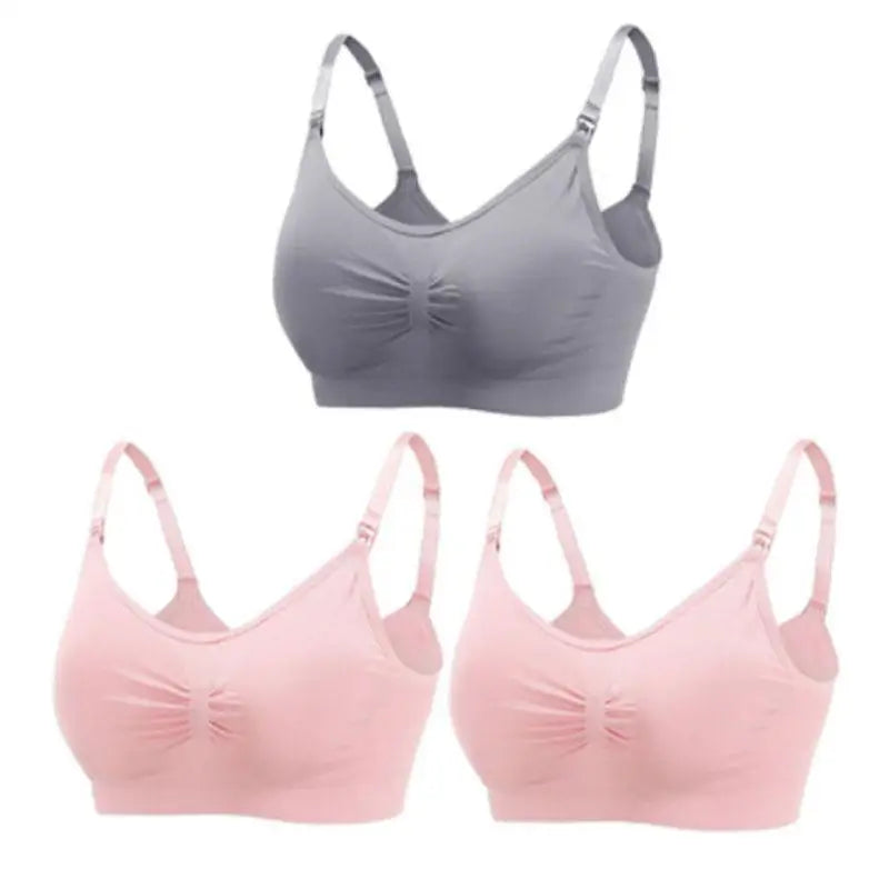 Soutiens-gorge d'allaitement et de maternité sans coutures, lot de 3 pièces : confort, maintien et allaitement facile