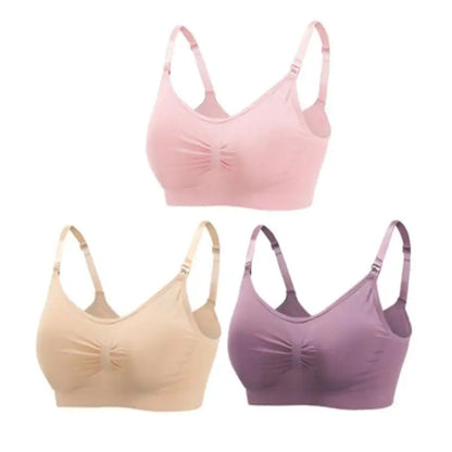 Soutiens-gorge d'allaitement et de maternité sans coutures, lot de 3 pièces : confort, maintien et allaitement facile