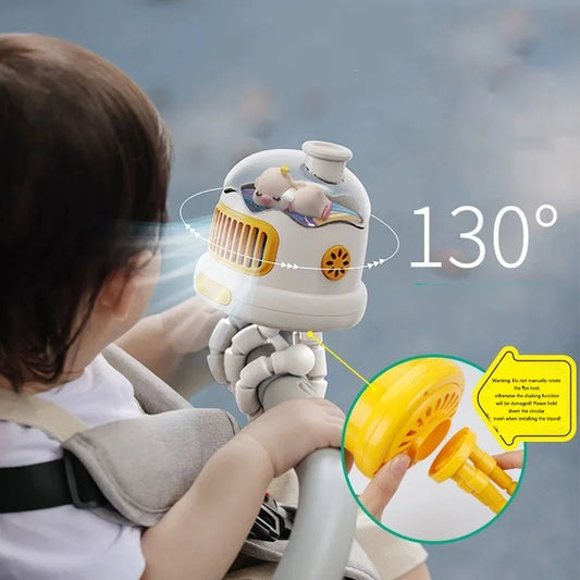 Ventilateur de poussette sans danger pour bébé – Refroidissement portable sans pales pour un confort optimal en déplacement