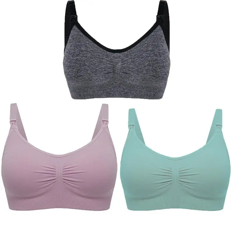Soutiens-gorge d'allaitement et de maternité sans coutures, lot de 3 pièces : confort, maintien et allaitement facile
