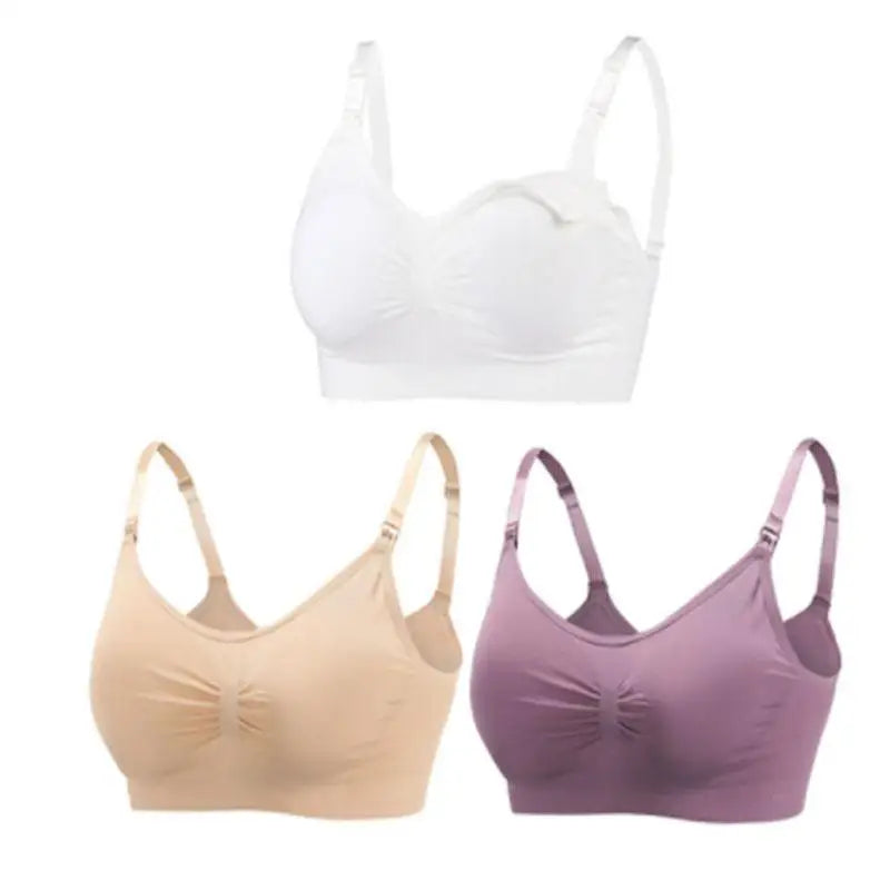 Soutiens-gorge d'allaitement et de maternité sans coutures, lot de 3 pièces : confort, maintien et allaitement facile