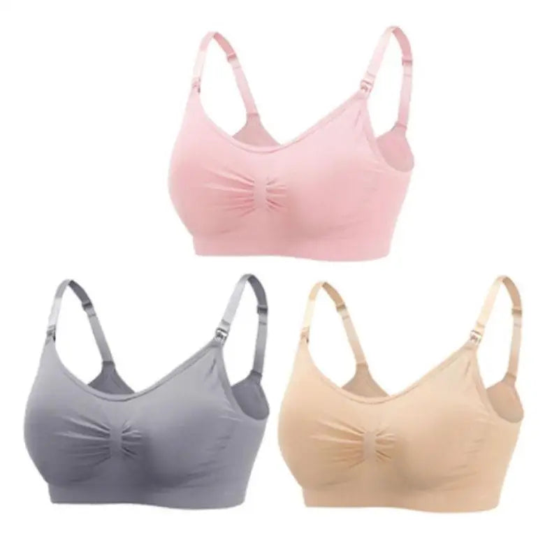 Soutiens-gorge d'allaitement et de maternité sans coutures, lot de 3 pièces : confort, maintien et allaitement facile