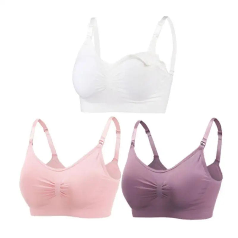 Soutiens-gorge d'allaitement et de maternité sans coutures, lot de 3 pièces : confort, maintien et allaitement facile