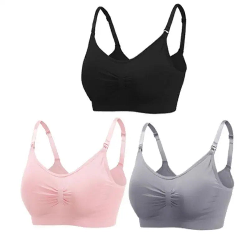 Soutiens-gorge d'allaitement et de maternité sans coutures, lot de 3 pièces : confort, maintien et allaitement facile