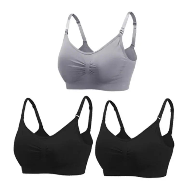 Soutiens-gorge d'allaitement et de maternité sans coutures, lot de 3 pièces : confort, maintien et allaitement facile