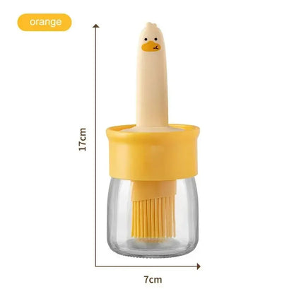 Pinceau à huile en silicone haute température avec bouteille intégrée